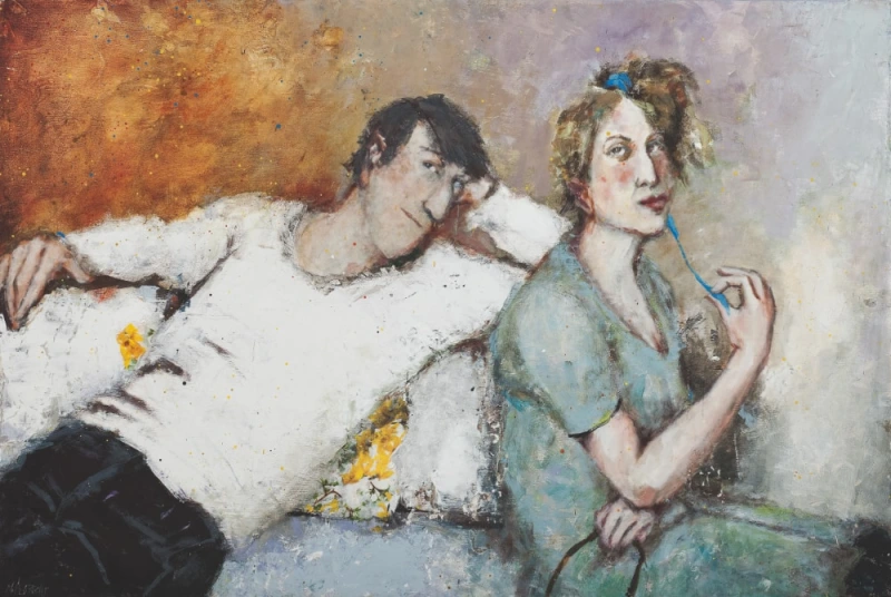 Frieda läßt ihr blaues Band..., 100 x 150 cm, 2011, Privatbesitz