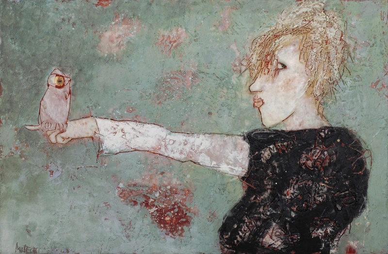 Schleiereule, 80 x 122 cm, 2011, Privatbesitz