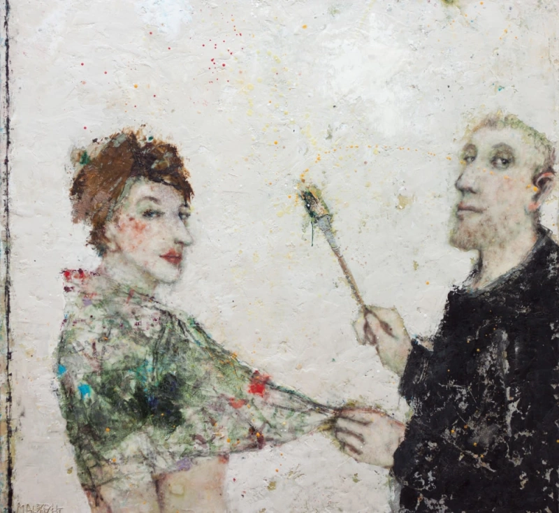 Der Tuchmaler, 81 x 87 cm, 2013, Privatbesitz
