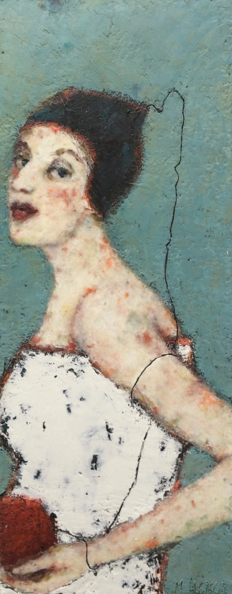 Frauen mit komischen Mützen II, 75 x 30 cm, 2017, Privatbesitz