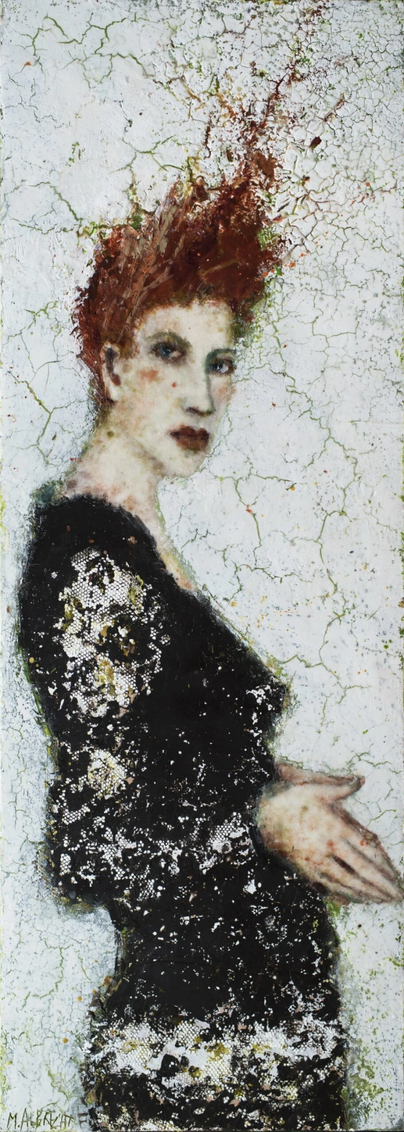 Elmsfeuer, 45x125 cm, 2016, Privatbesitz
