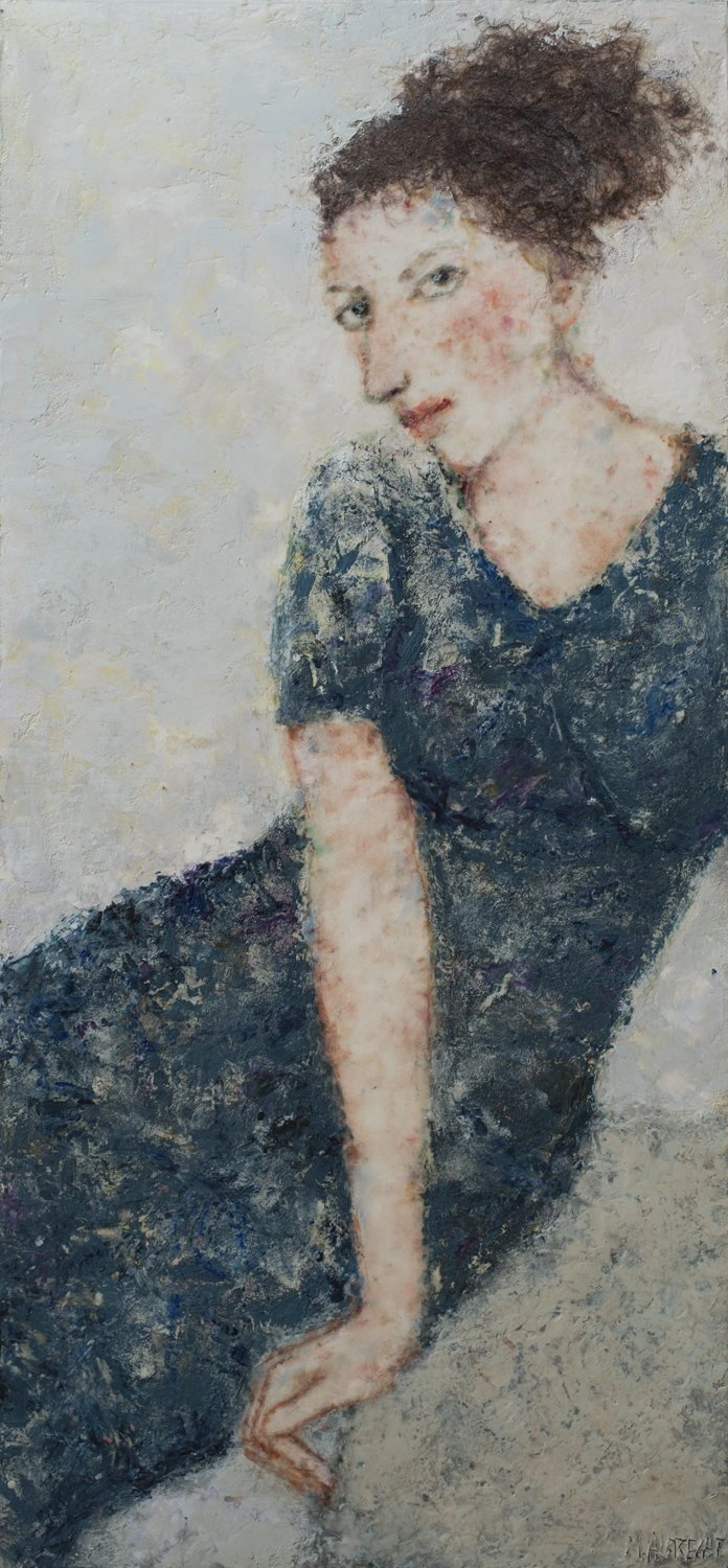 Berta mit dem Maisbarthaar, 120x55 cm, 2021, Privatbesitz