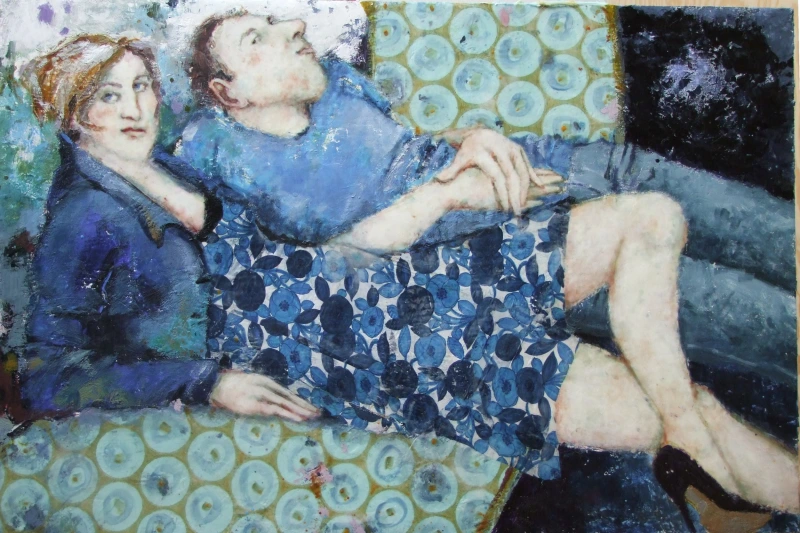 Allerleiblau, 100x150 cm, 2011, Privatbesitz